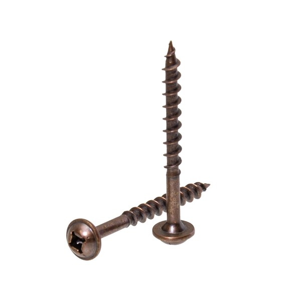 Creative Products 500 Pack - 8-9 x 1 3/4 Round Washer, Quad, 2/3 Deep Thread, Statuary Bronze Plated SP-8134RWQ23DTSB-500 - main